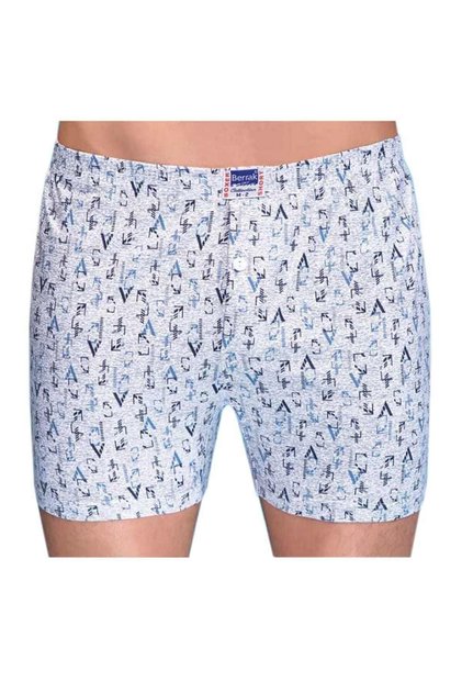 Men's Clear Blue 4-Pack Combed Short Cotton Boxers
