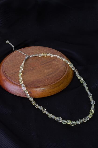 Lemon Quartz Stone Women's Necklace