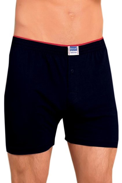 Men's Clear Black Buttoned Boxer