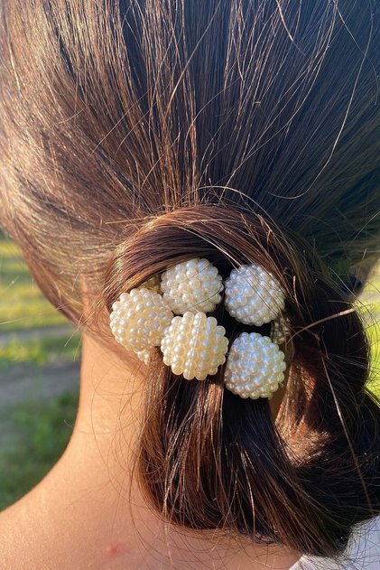 Special Design Pearl Elastic Flexible Hair Clip