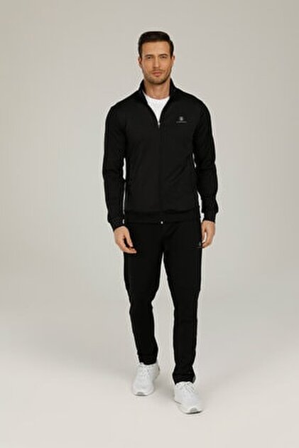 Lumberjack 100933257 Alex Track Suit Erkek Siyah Spor Alt-üst