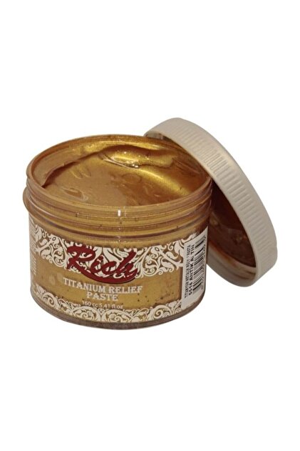 工芸品 Alfredo Barbine Rich Titanium Metalik Rölyef Pasta 160 cc 5516 ANTİK ALTIN