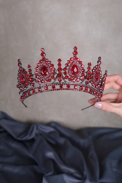 Ahu Drop Crystal Jewelled Bridal Henna Crown