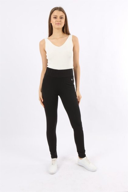 Black Leggings with Thick Elastic Waistband Bmsp/021