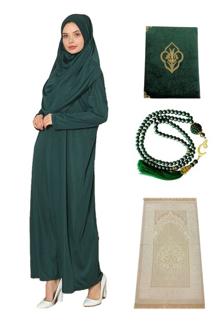 Namaz Elbisesi Seccade İnci Tesbih Seti