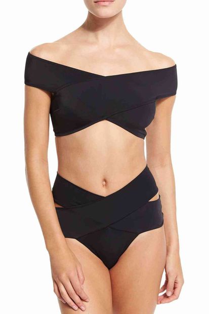 New Brand Xanded Straplez Tasarım Bikini Üstü Siyah - 2