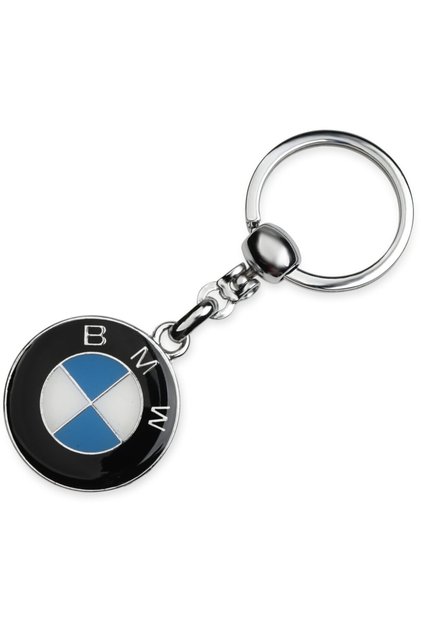 Metal Auto Keychain with Bmw Logo - 2 Directions with Logo