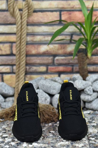 Riccon Siyah Sarı Erkek Sneaker - 6