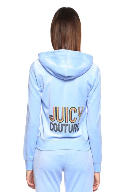 Juicy Couture Kadın Mavi Fermuarlı Eşofman Üstü - 5