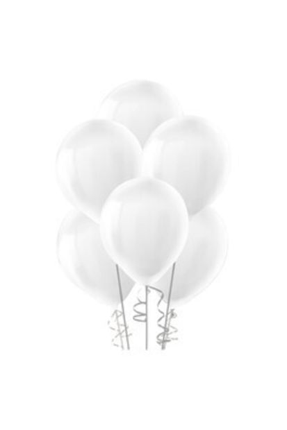 eğlencemarketi Pastel Balon Beyaz Dekor Balonu 20 Adet - 1