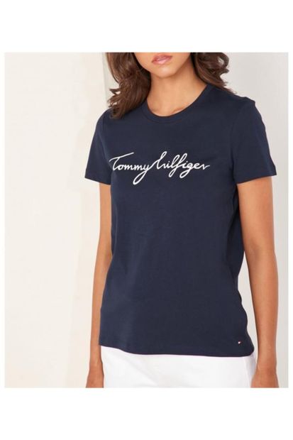 Tommy Hilfiger Kadın Lacivert T-shirt - 1