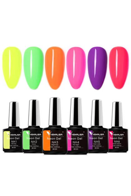 6 Adet Neon Uv Led Kalıcı Oje 7,5ml