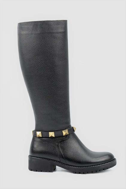 Women's Black Genuine Natural Leather Boots