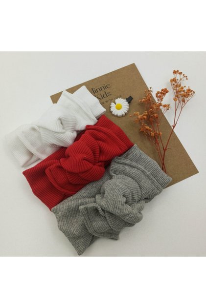 3 Piece Ribbed Baby Bandana Set Bkg