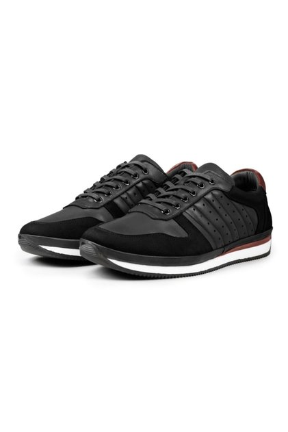 Cool Genuine Leather Men's Daily Shoes, Casual Shoes, 100% Leather Shoes 4 Seasons Shoes Black