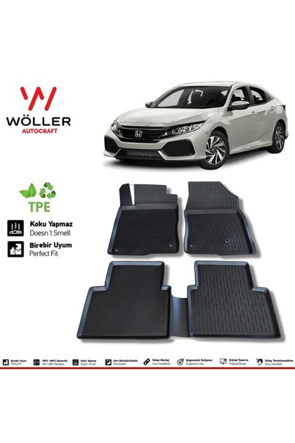 Honda Civic Fc5 Paspas 2016 2021 Arası 3d Havuzlu Paspas