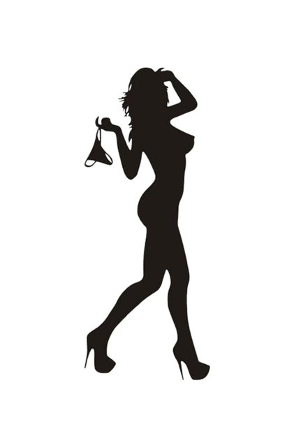 Sexy Lady Seksi Kadın Oto Sticker 15x5cm