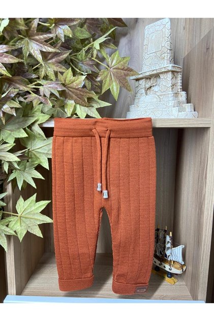 Beli Bağcıklı Fitilli Triko Pantolon