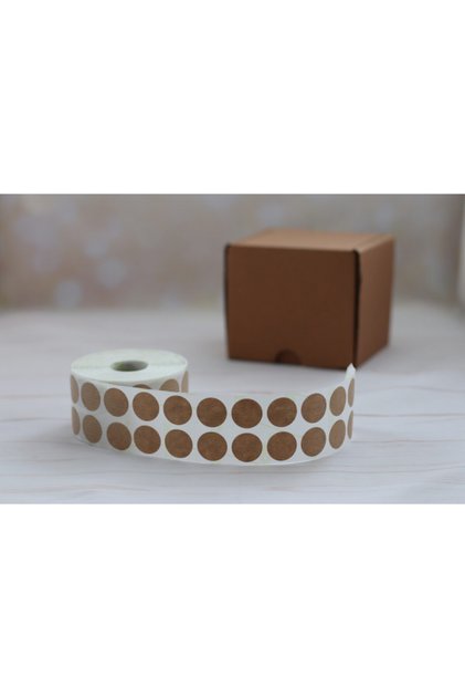 Kraft Dot Label 2cm 30 Pieces