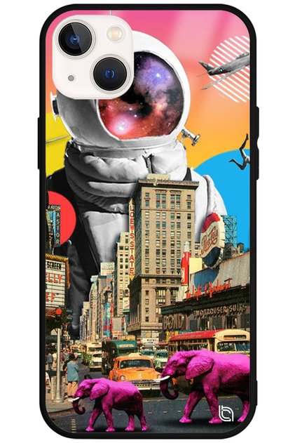 iPhone 13 Premium Collage Patterned Glossy Phone Case