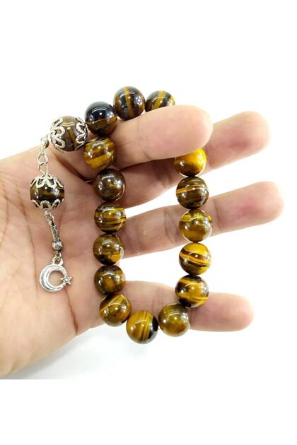 Natural Stone Tiger Eye Stone 17Pcs Shak-Shak Efe Rosary
