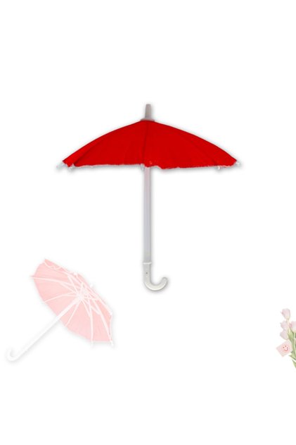 Dekoratif Süs Şemsiyesi, 25 Cm - Kırmızı