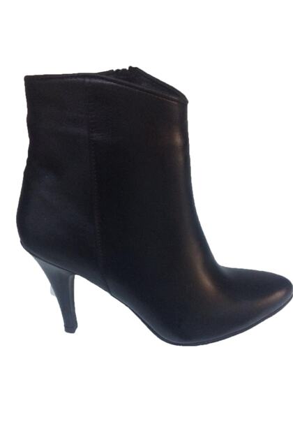 Küçük & Büyük Numara Siyah Hakiki Deri Stiletto Bot