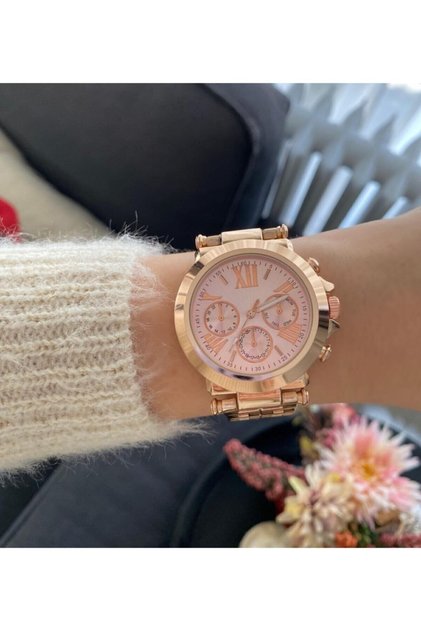 Rose Unısex Çelik Kasa Analog Kol Saati