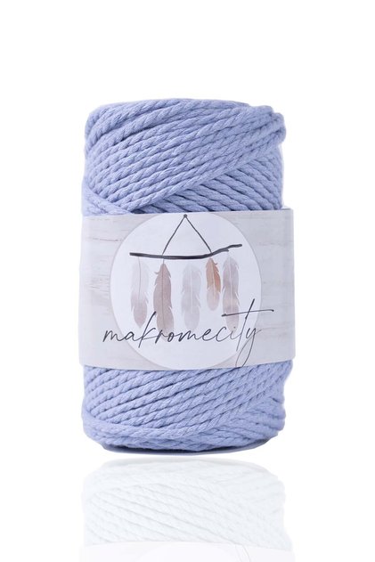 3 Twist Cotton Macrame Rope 3mm Three Twist Taranan Macrame Rope Rope 250 Gr Baby Blue