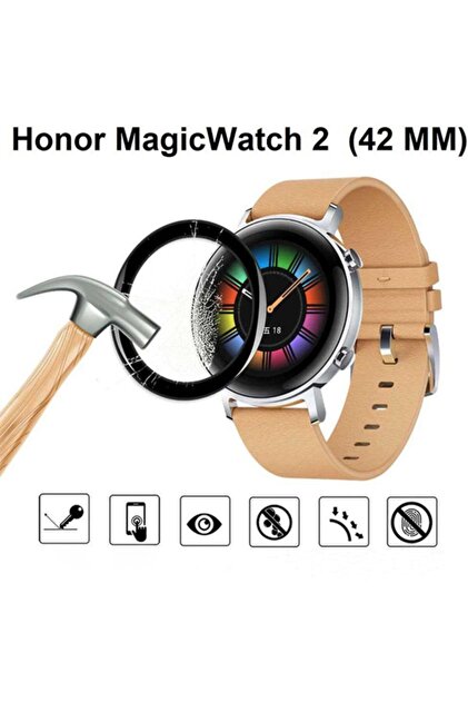 Ally Mobile Honor Magic Watch 2 42mm Uyumlu Siyah 3d Kavisli Pmma Cam Ekran Koruyucu - 2