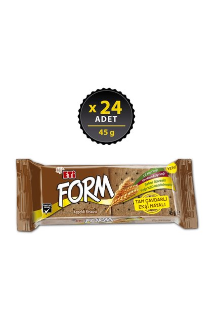 Form Tam Çavdarlı Ekşi Mayalı Kepekli Bisküvi 45 g x 24 Adet
