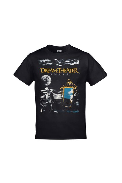 Unisex Siyah Dream Theater Awake Baskılı Tshirt