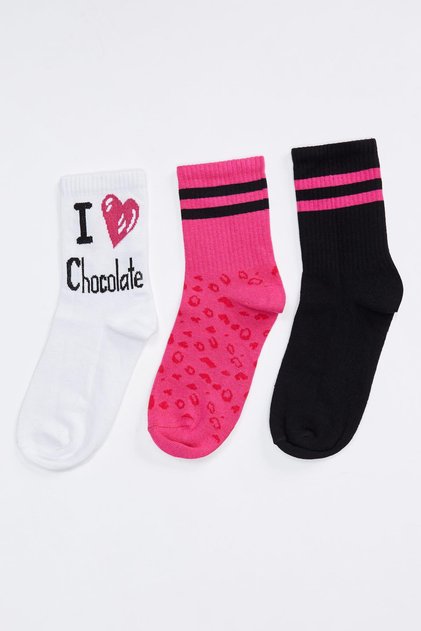 Patterned 3-Piece Sock Socks