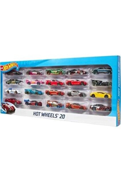 HOT WHEELS 20'li Araba Seti , Oyuncak Araba Koleksiyonu, 1:64