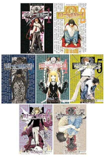 Akıl Çelen Kitaplar Death Note 1-2-3-4-5-6-7. Ciltler Manga Seti