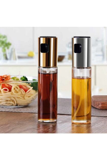Zeytinyağı Cam Sprey Şişesi Sirke Yağ Püskürtücü Barbekü Sosu Yağdanlık 100 ml
