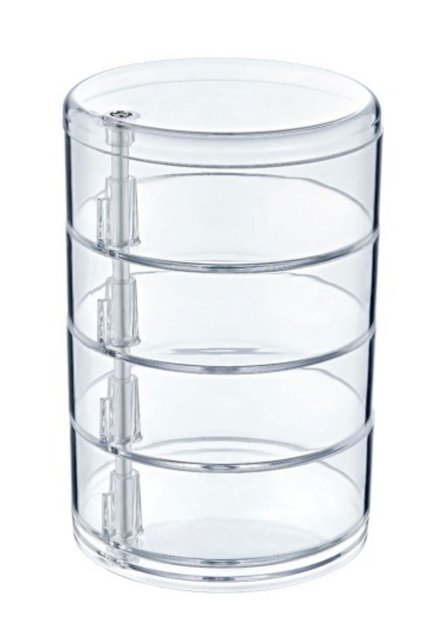 4 Tiers Rotatable Transparent Jewelry Organizer Organizer