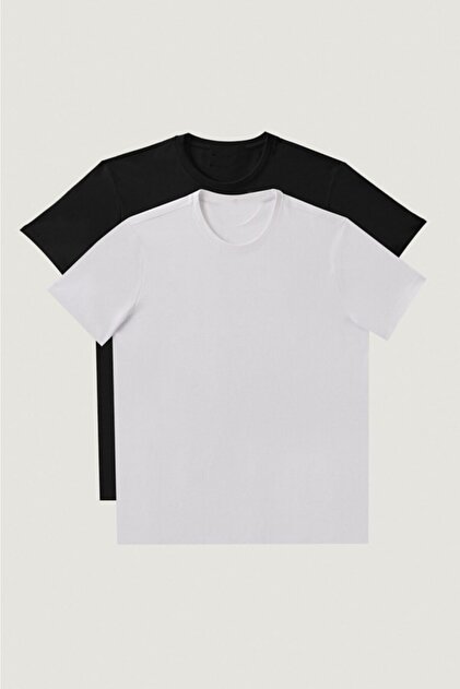 Tricou Slim Fit Basic pentru bărbați, pachet de 2