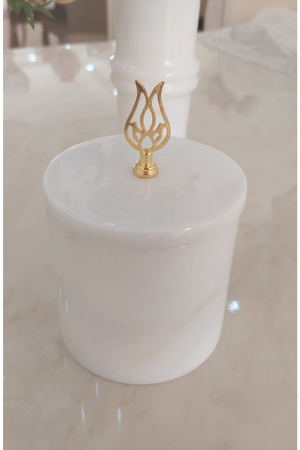 White Marble Covered Cotton Bowl