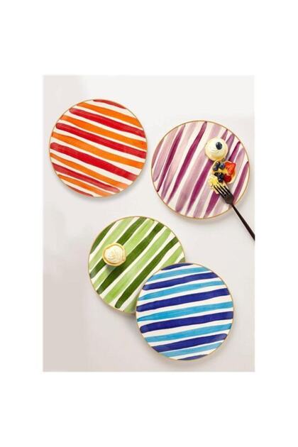 Fez Stoneware 26cm 6'lı Servis Tabağı Kırmızı Fez0011