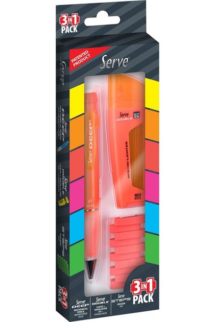 Kırmızı Deep Double Steps 3lü Set