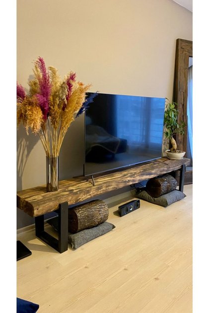 Doğal Ahşap Tv Ünitesi