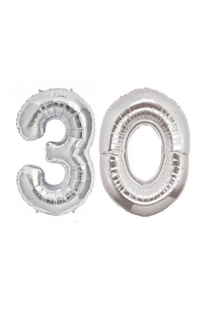 Best 30 Years Number Foil Balloon Silver 40 Inch 100 cm