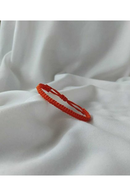 Orange Knitted Rope Friend Bracelet