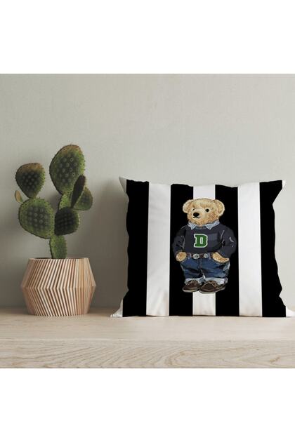 Teddy Bear Special Design Double Sided Digital Printed Throw Pillow Cover