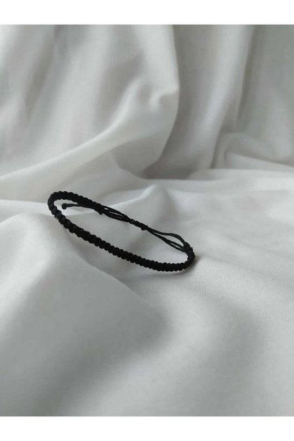 Black Knitted Rope Friend Bracelet