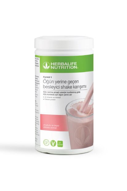 Herbalife Formül 1 Besleyici Shake Karışımı Ahududu Ve Beyaz Çikolata Aromalı 550 gr - 1