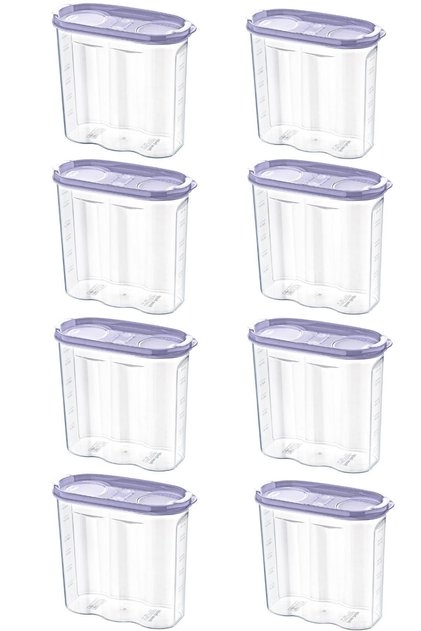 ® 8 Pieces 2-Lid Measuring Food Storage Box Container 2.4 Liter - sa940