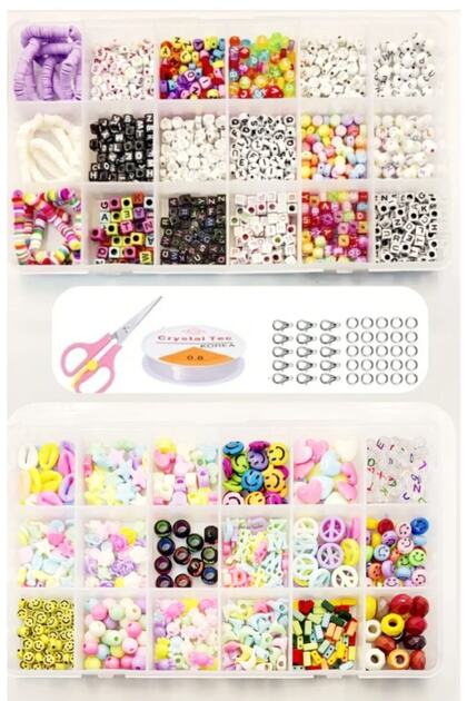 Giant Hobby Jewelry Making Set Fimo Beads Letter Beads Make Jewelry