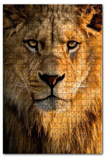 Glorious Opinions Men's Lion Close Up 1000 Piece Puzzle Jigsaw Puzzle Mdf (Wooden)